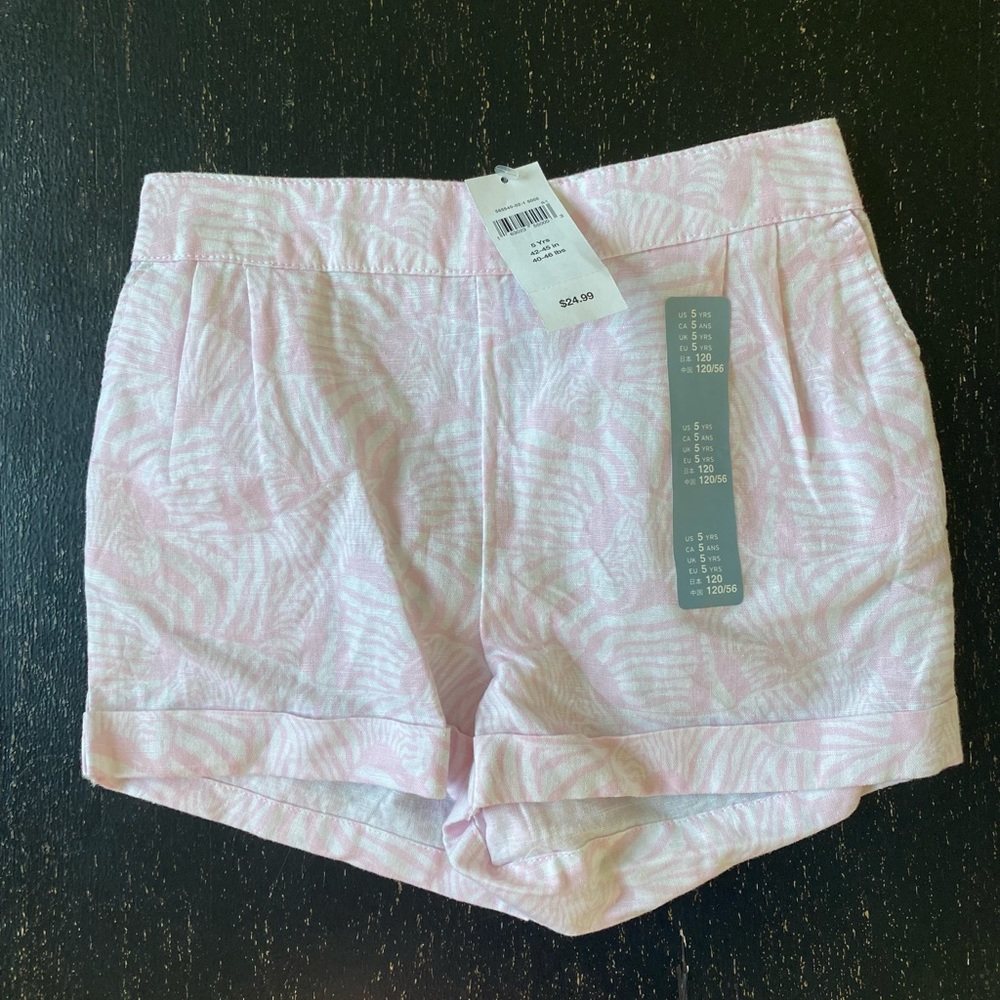 Gap kids linen zebra shorts